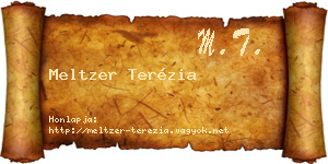 Meltzer Terézia névjegykártya
